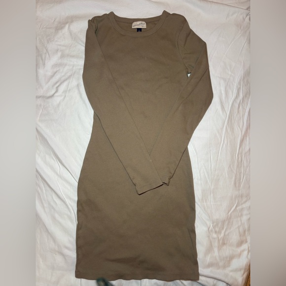Universal Thread Womens Sz Sm Long Sleeve Mini Rib-Knit Bodycon Dress - Picture 2 of 8